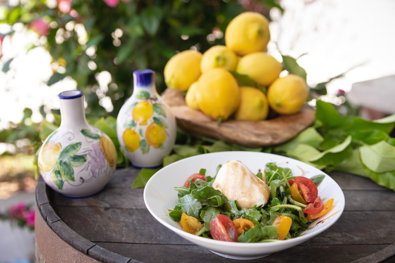 Colorful salad with fish